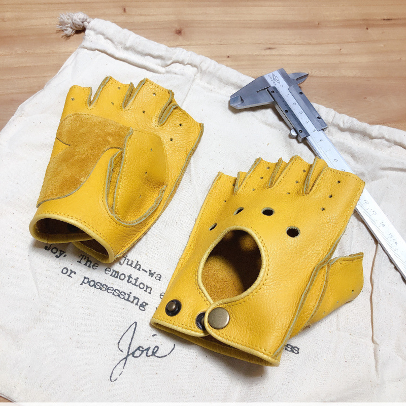 Leather Driving Glove - Guanti da Moto Retrò in Pelle