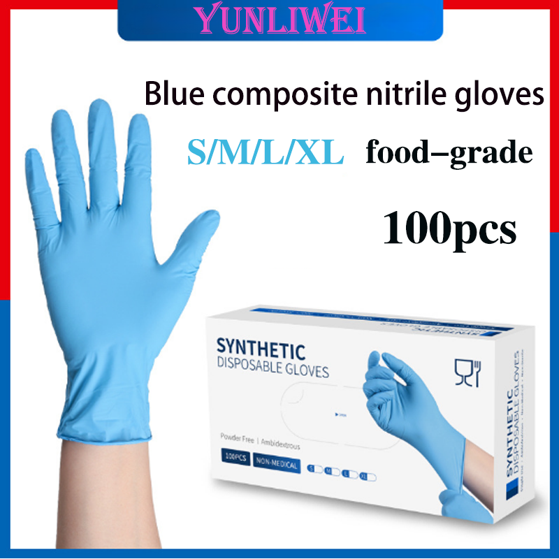 Nitrile Mechanic Glove - 100 Guanti Monouso in Nitrile Blu