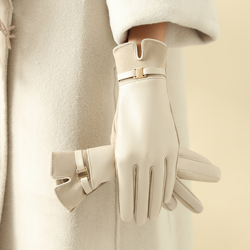 Leather Driving Glove - 1 paio di guanti da donna